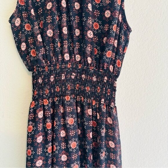 Misa los Angeles Black and Pink Asymmetrical Tie Front Sundress Size XS - Picture 7 of 11